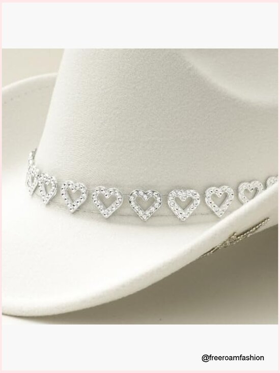 Sparkly Rhinestone Cowboy Hat with Star Accents for Women
